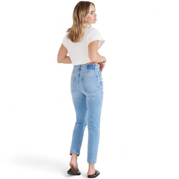 Etica Marcella Modern High Rise Cigarette Jeans Size 27 Light Wash Rip Current - Picture 4 of 14